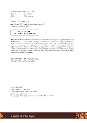 Buku MI Kelas 1 Revisi 2019 Screenshot 1