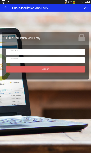 Online Public Tabulation Mark Entry Screenshot 0