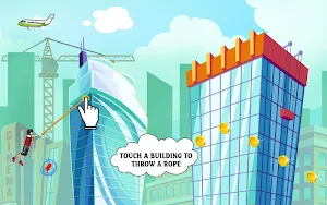 City bounce rope hero–Free offline adventure games Screenshot 1