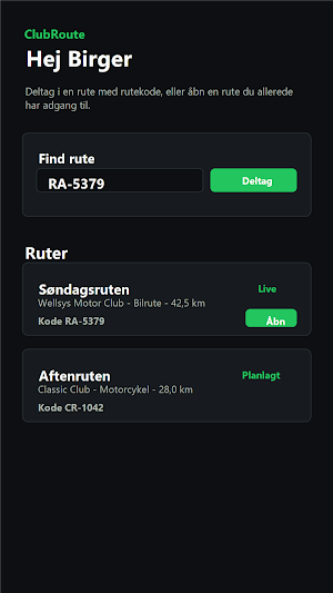 ClubRoute Screenshot 1
