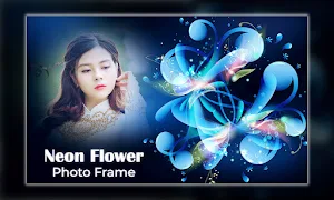 Neon Flower Photo Frame Screenshot 3