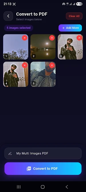 Multi Image to Pdf Converter Screenshot 2