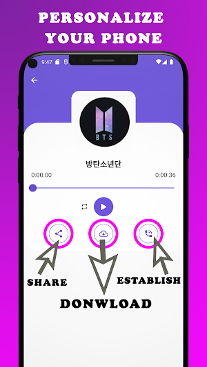 Kpop Song Ringtone App Screenshot 1