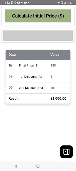 Double Discount Calculator Screenshot 3