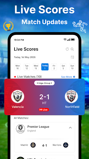 Live Football Match Score Screenshot 0
