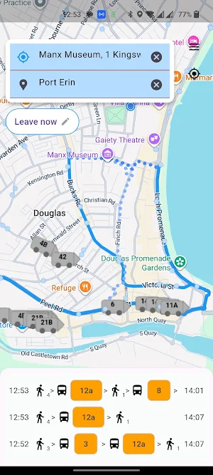 PlanMyBus - Isle of Man Buses Screenshot 0