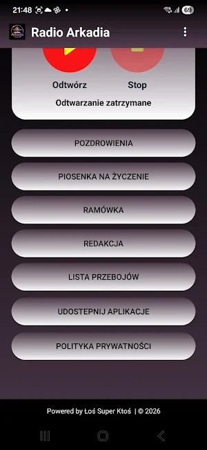 Radio Arkadia Screenshot 0