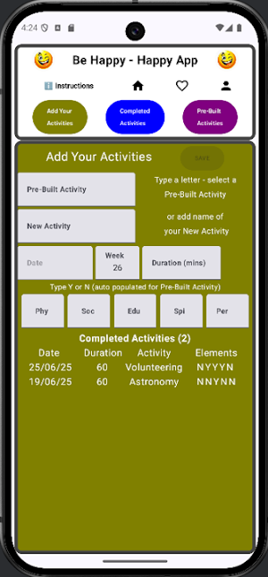 Be Happy - The Happiness App Screenshot 1