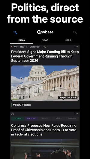 Govbase: Political News Screenshot 0