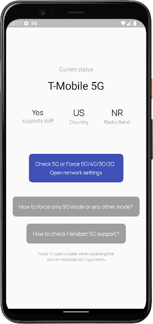 5G Check & Force 5G / 4G  only Screenshot 0