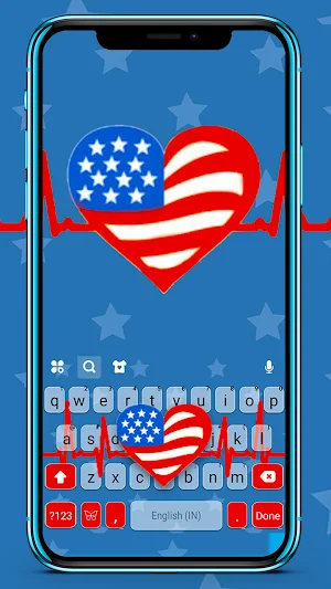 USA Heartbeat Keyboard Background Screenshot 0