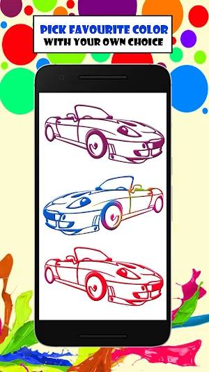 Car Coloring and Color your Favorite Car or Bike Screenshot 2