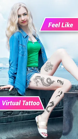 Tattoo Design and Name ink Tattoo On Photo Screenshot 1