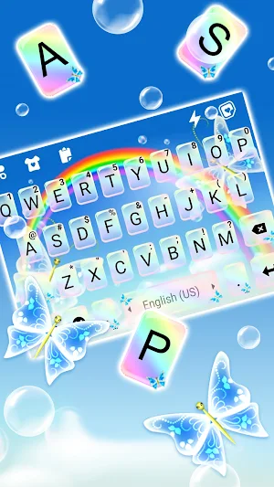 Rainbow Butterflies Keyboard B Screenshot 1