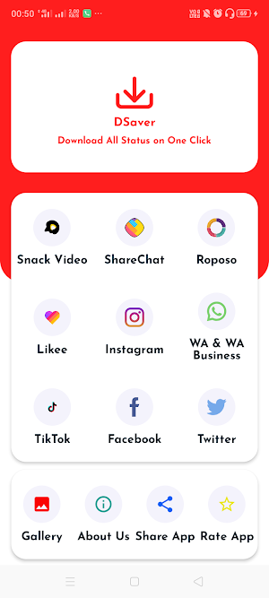 DSaver - All In One Video Saver by Demoody Screenshot 1