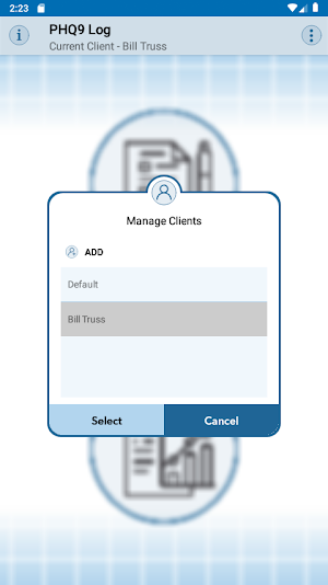 PHQ-9 Log Screenshot 3