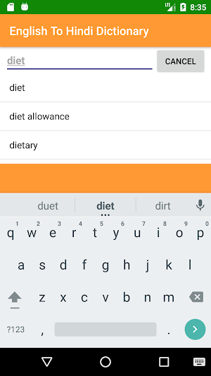 English To Hindi Dictionary Screenshot 0