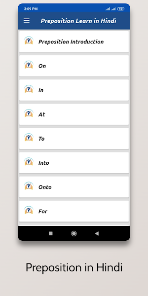 Preposition Learn in Hindi Screenshot 1