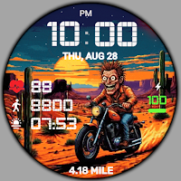 Crazy Biker Animated Watchface