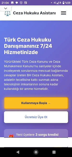 Türk Ceza Hukuku Robotu Screenshot 1