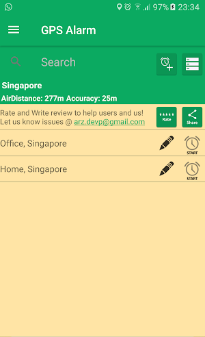 GPS Alarm/ Location Alarm Screenshot 1