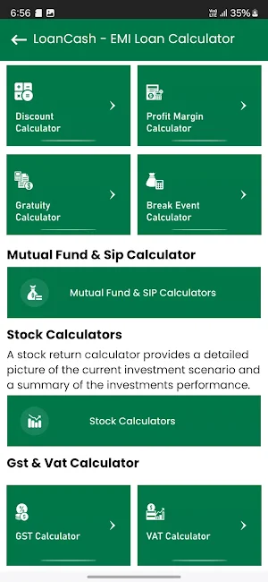 LoanCash - EMI Loan Calculator Screenshot 2