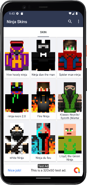 Ninja Skins for Minecraft PE Screenshot 1