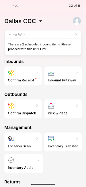 NECOA Warehouse Screenshot 1
