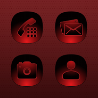 Midnight Glossy Red Icons