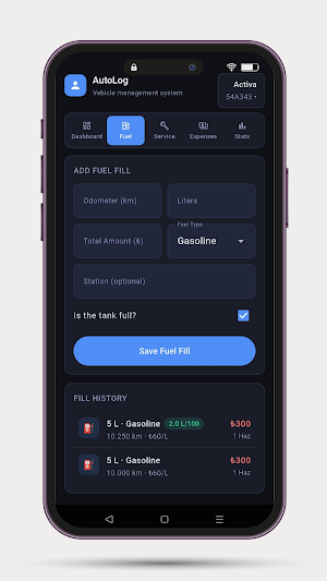 AutoLog: Car & Fuel Tracker Screenshot 2