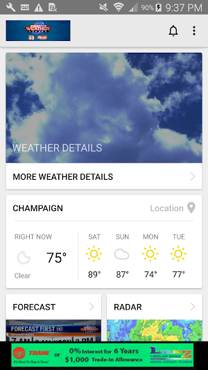 WCIA 3 Weather Screenshot 0