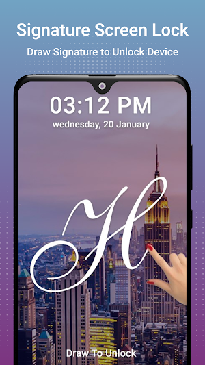 Signature Lock Screen Screenshot 0