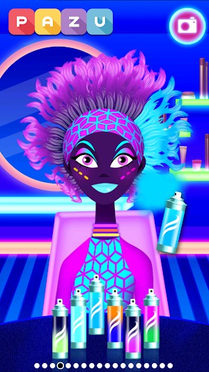 Girls Hair Salon Glow - Hairstyle games for kids Screenshot 1
