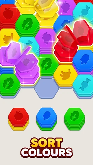 Tasty Sort: Hexa & Color Screenshot 1