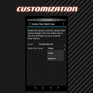 Carbon Fiber Dark Watch Face Screenshot 2