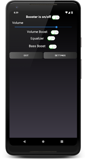 Volume Booster, Equalizer and Bass Boost for Music Screenshot 0