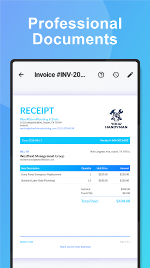 Invoice & Estimate - QuickEst Screenshot 1