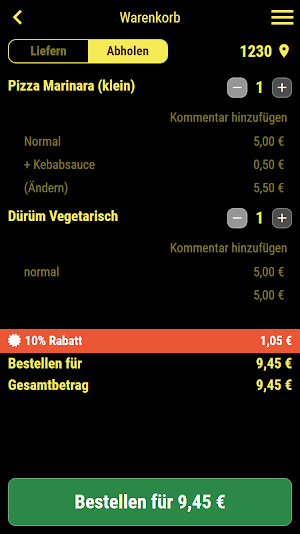 Pizza Deluxe Wien Screenshot 1