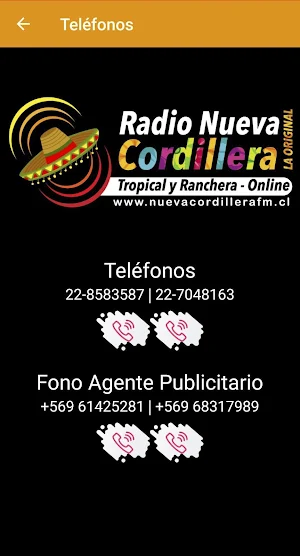 Radio Nueva Cordillera FM Screenshot 1