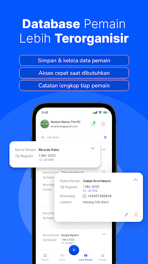 Kick&Pay - Aplikasi Iuran Bola Screenshot 3