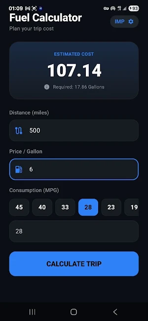 Fuel Consumption Screenshot 1
