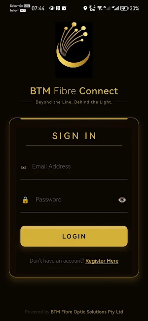 BTM Fibre Connect Screenshot 1