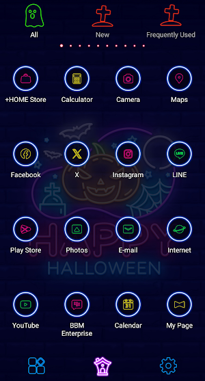 Neon Halloween Theme +HOME Screenshot 2