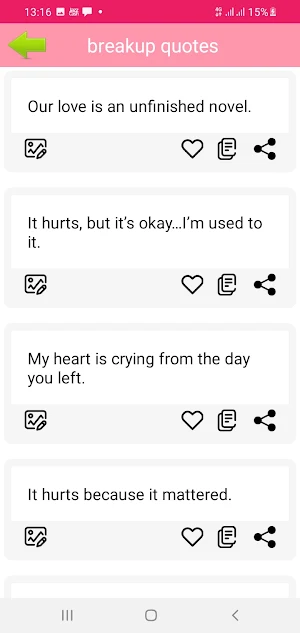Breakup Quotes Screenshot 1