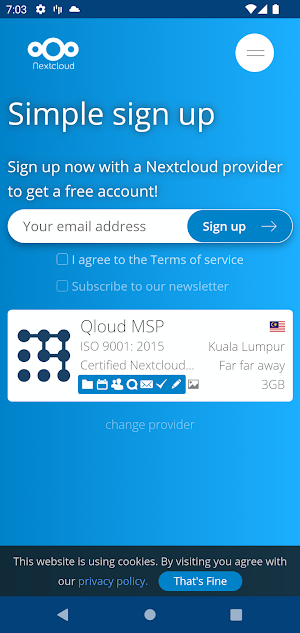 bitnext Secured Cloud Screenshot 1