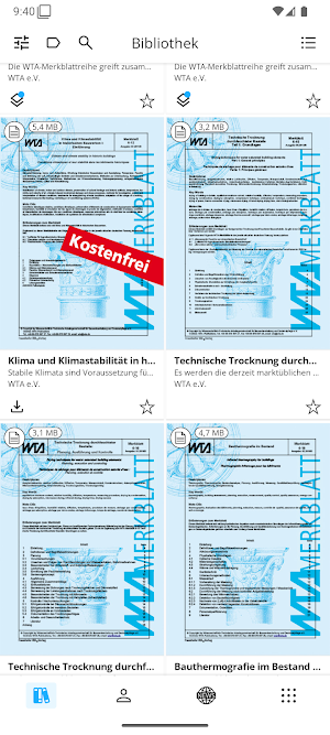 WTA-Merkblätter Screenshot 0
