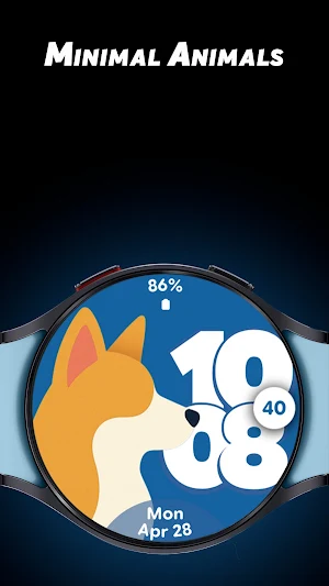 Minimal Animals - Watch face Screenshot 0