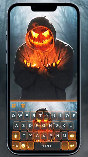 Halloween Maskman Keyboard Background Screenshot 0
