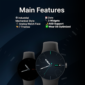 Dark Mechanism - watch face Screenshot 1