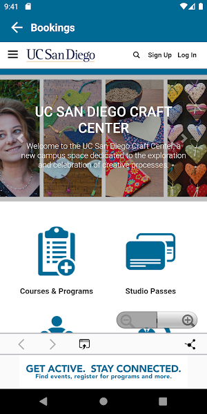 UCSDCC Mobile app Screenshot 2